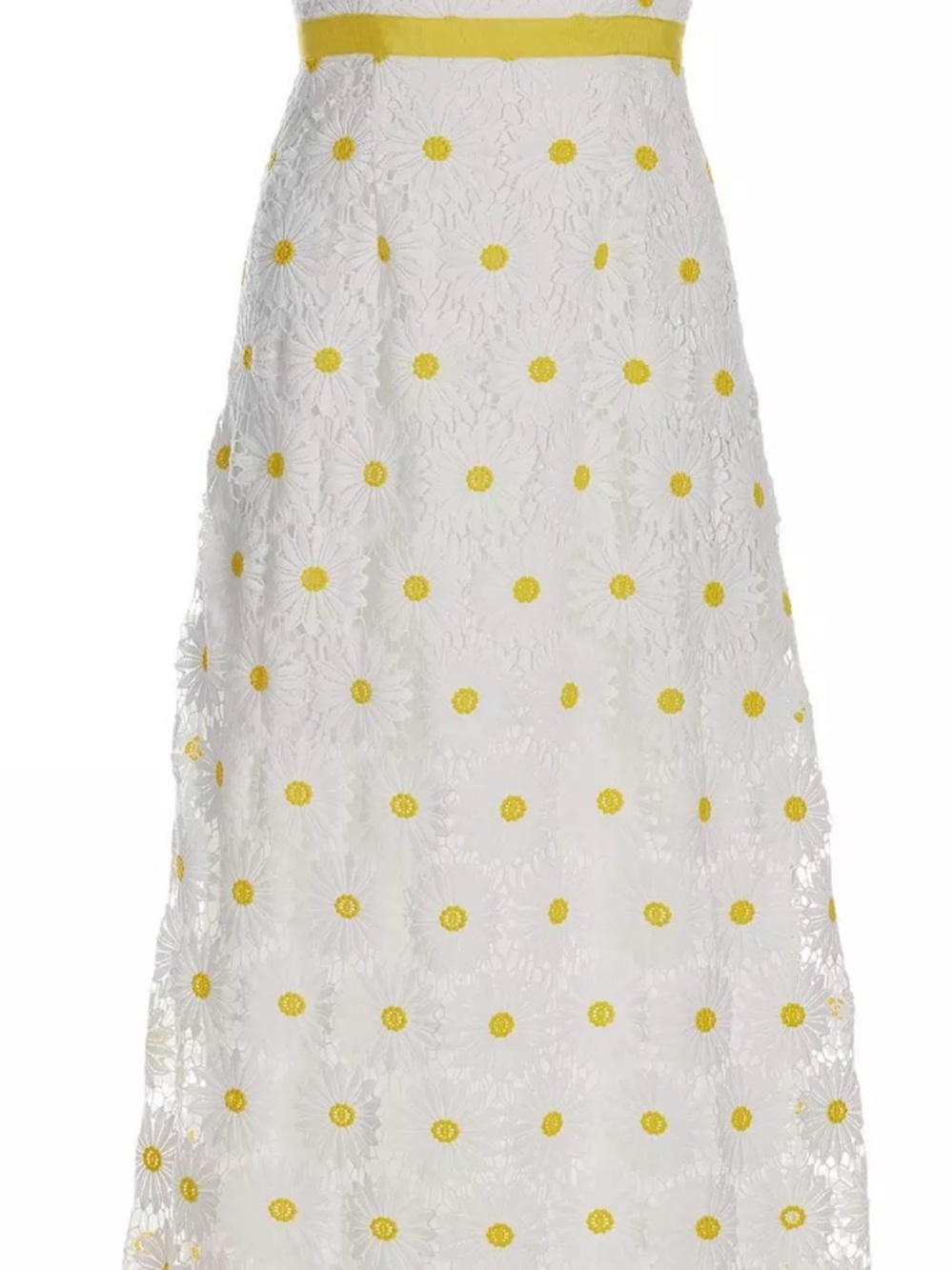 NWOT, Boston Proper, Size 8, Daisy Lace Maxi Dress in White & Yellow - Picture 2 of 16
